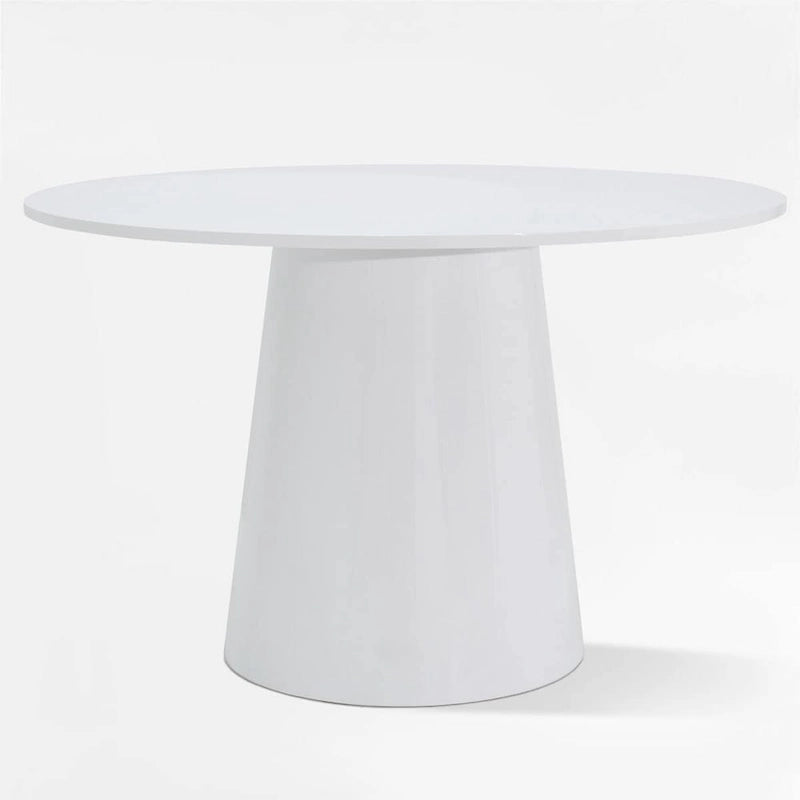White Round Pedestal Dining Table 46-inch