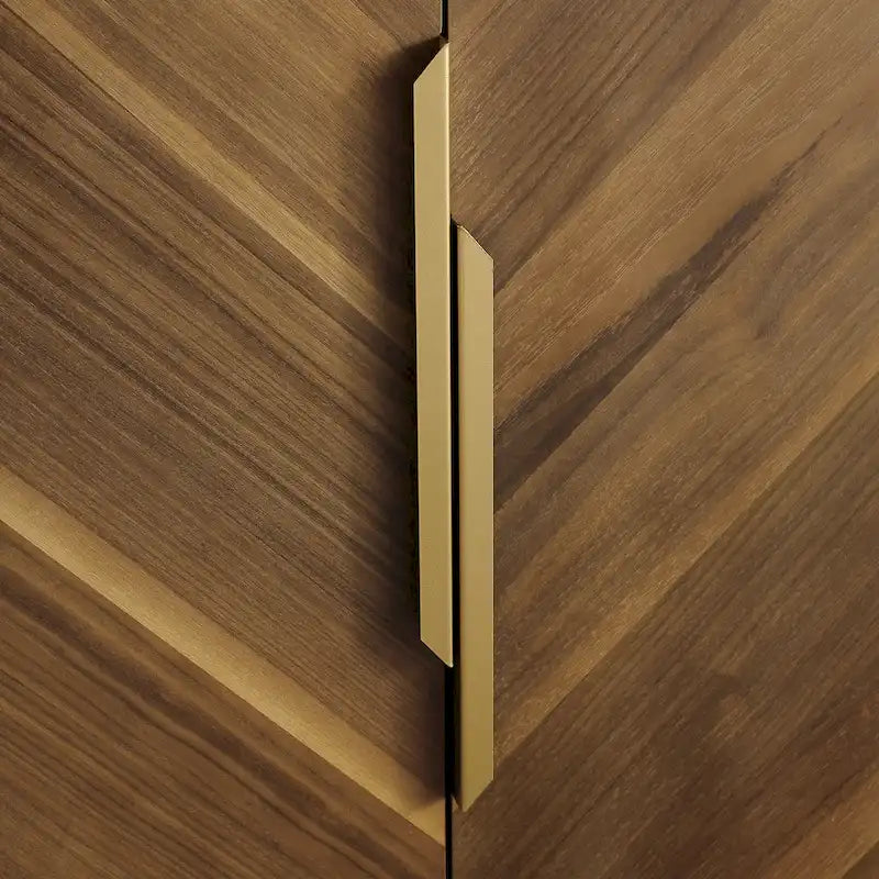 Handcrafted Wood Sideboard with 2 Doors - Mid-Century Style