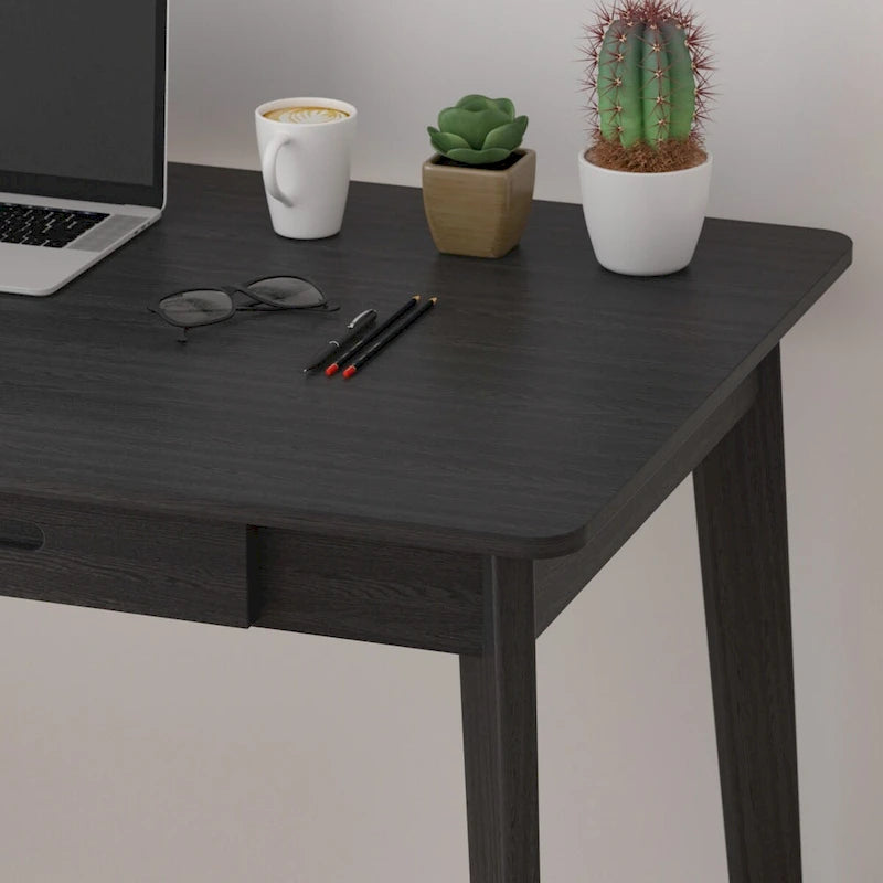 Writing Desk with 2 Drawers - Wood Legs - 47 Inch
