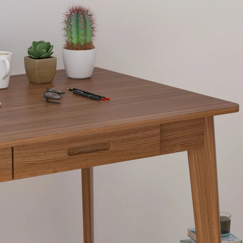 Writing Desk with 2 Drawers - Wood Legs - 47 Inch