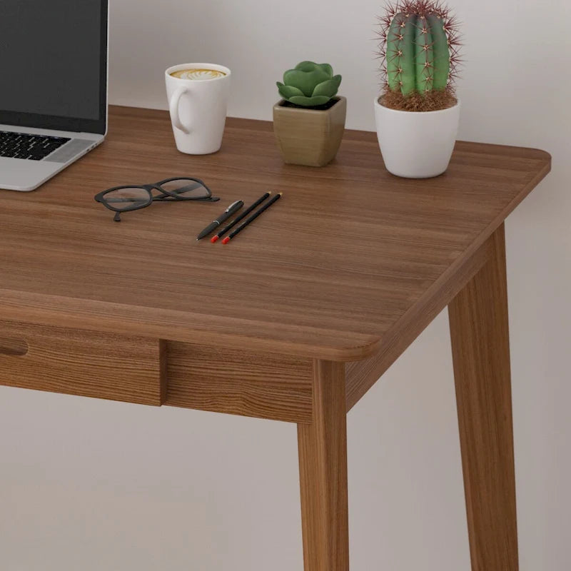 Writing Desk with 2 Drawers - Wood Legs - 47 Inch