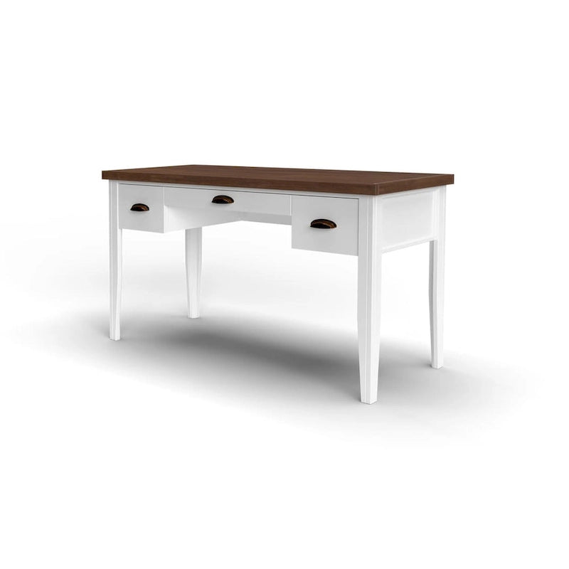 Two-Tone Writing Desk with Bronze Hardware - 53 Inch