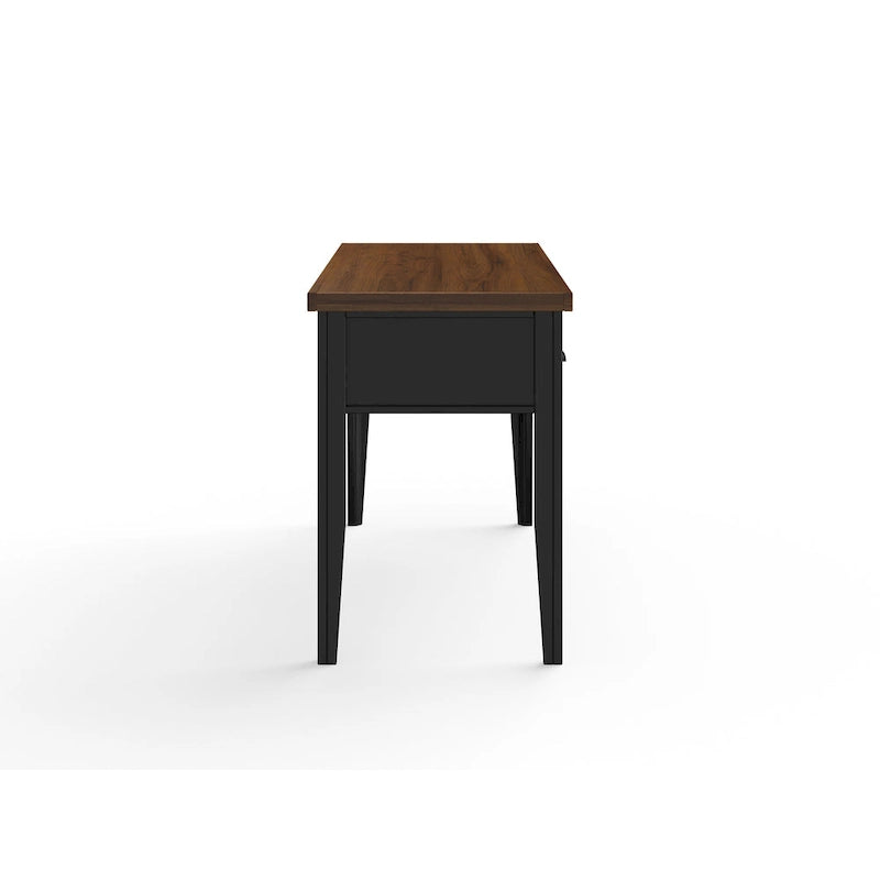 Two-Tone Writing Desk with Bronze Hardware - 53 Inch