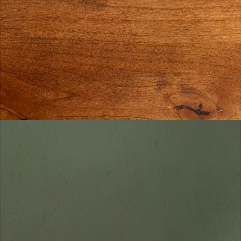 Two-Tone Writing Desk with Bronze Hardware - 53 Inch