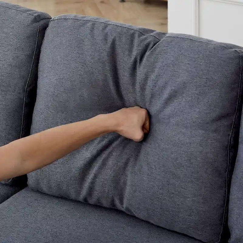 78.8" Reversible L-Shaped Sleeper Sofa - Linen - 3 Person