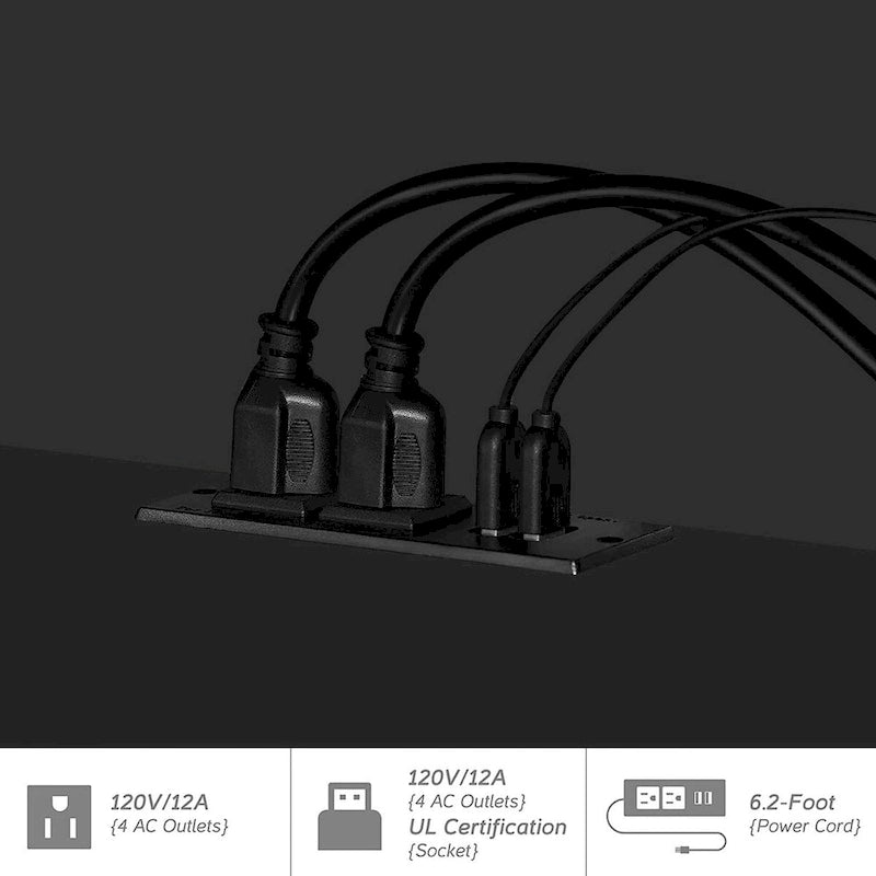 70-Inch Floating TV Stand Wall Mounted with Charging Station