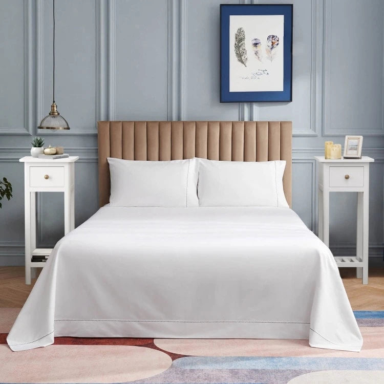 2-Tier Slim Rectangular Side Table - Black/White - Acacia Wood