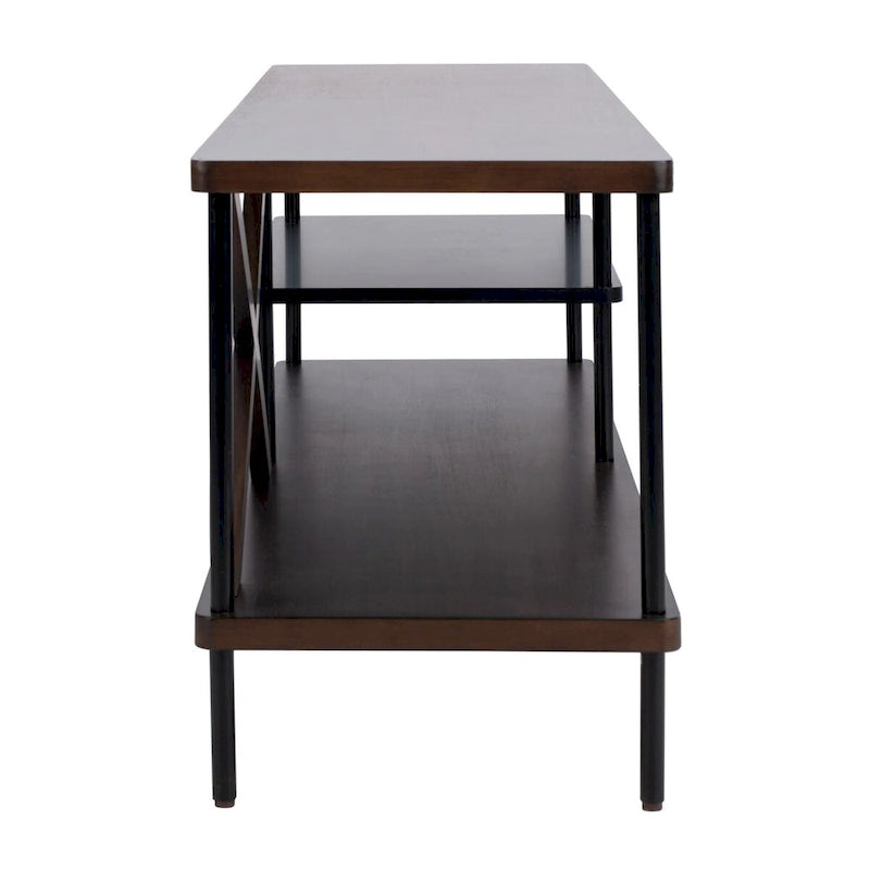 Industrial Media TV Stand 55-Inch - Walnut/Black
