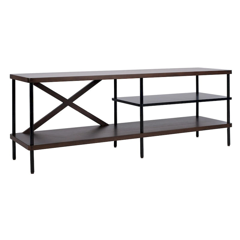 Industrial Media TV Stand 55-Inch - Walnut/Black
