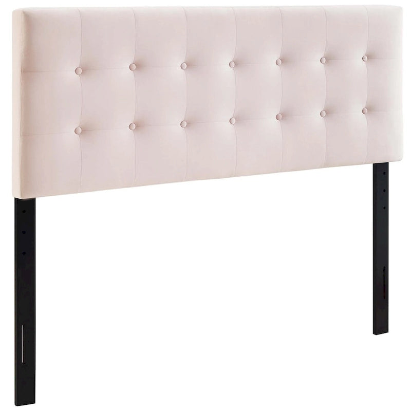 King Size Tufted Velvet Headboard - Button Tufted Design