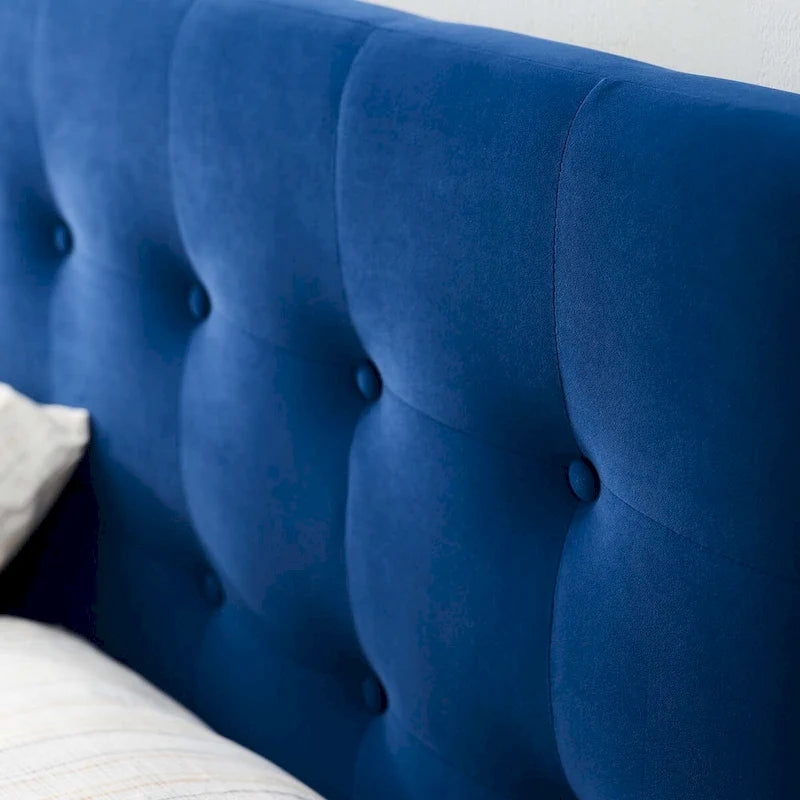 King Size Tufted Velvet Headboard - Button Tufted Design