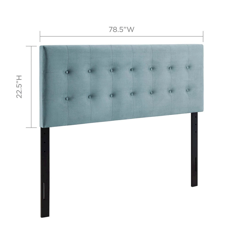King Size Tufted Velvet Headboard - Button Tufted Design