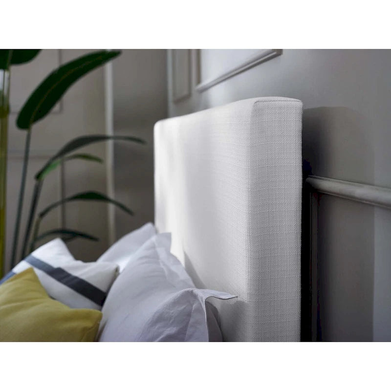 Full/Queen Upholstered Headboard - Beige Linen Fabric