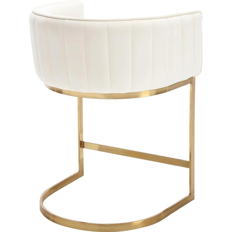 Modern Counter Height Bar Stool with Half-Moon Seat