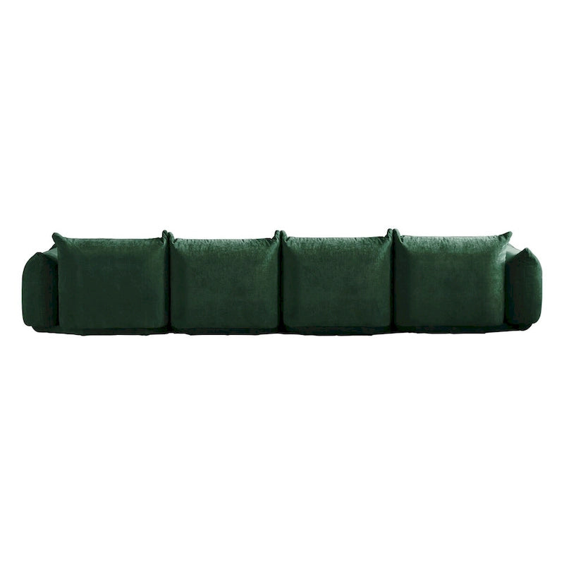 L-Shape Sectional Sofa with Ottoman - Chenille Modular Couch