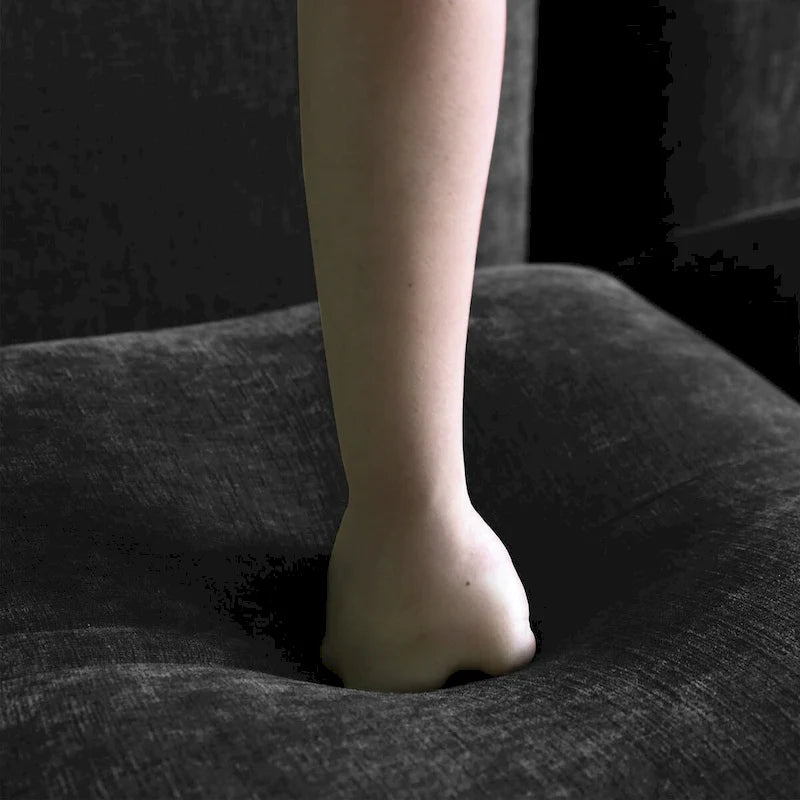 L-Shape Sectional Sofa with Ottoman - Chenille Modular Couch