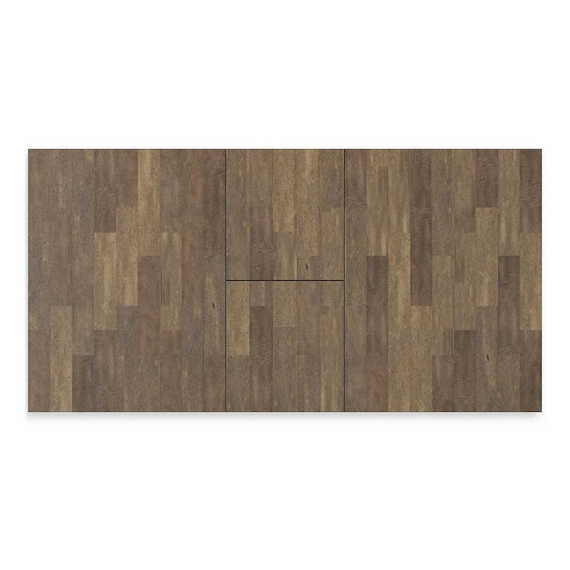 Brown and Black Extension Dining Table Seats 8