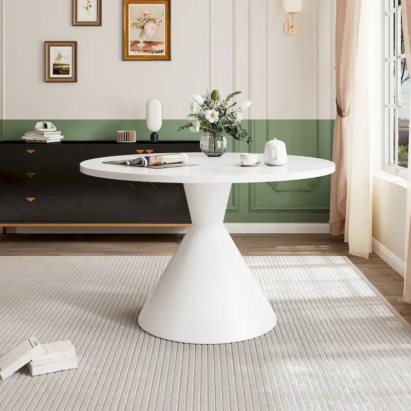 Round High Gloss Dining Table