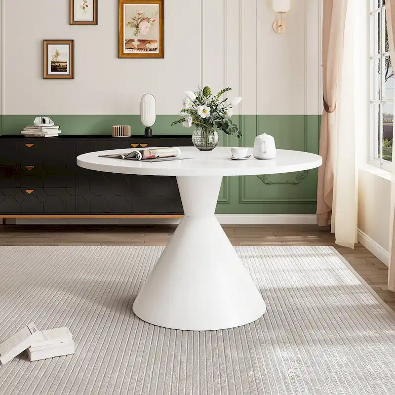 Round High Gloss Dining Table