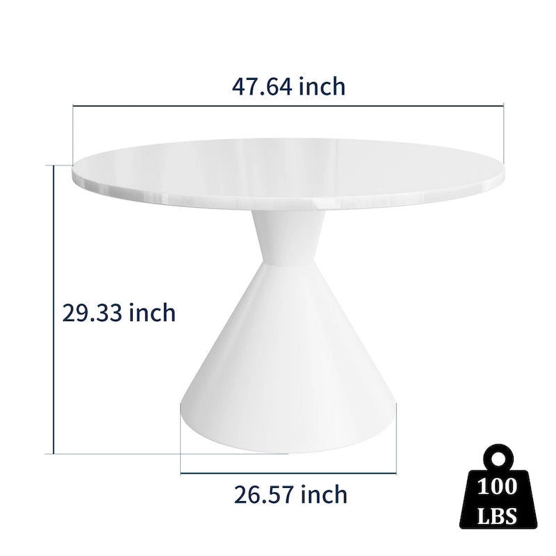 Round High Gloss Dining Table