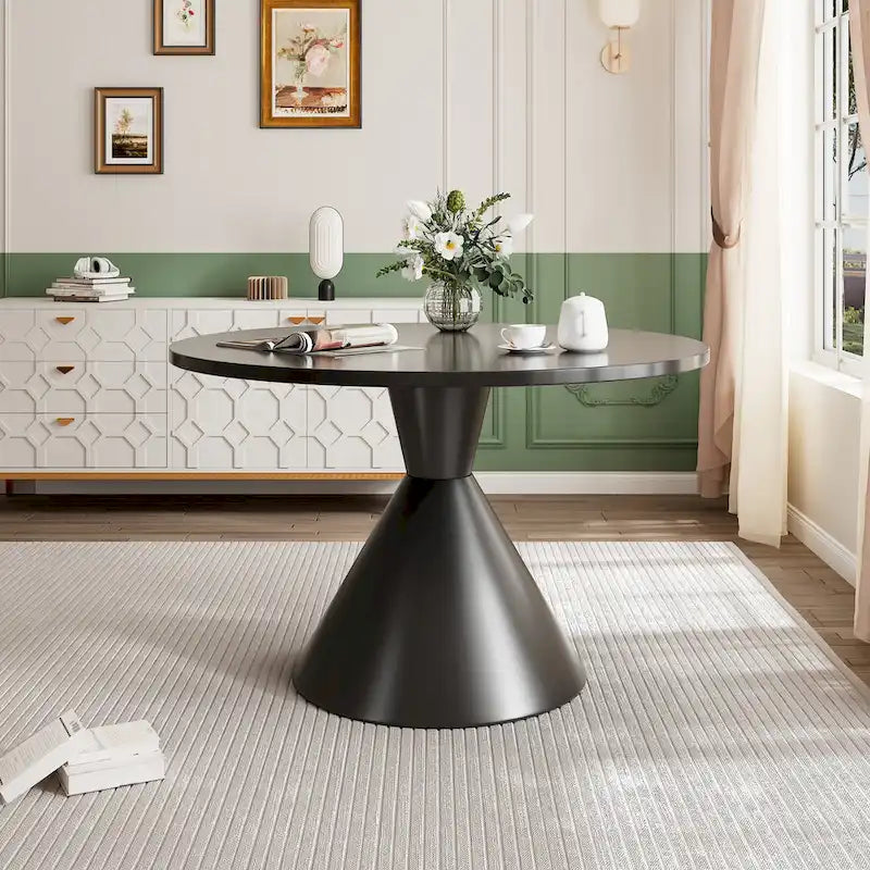 Round High Gloss Dining Table