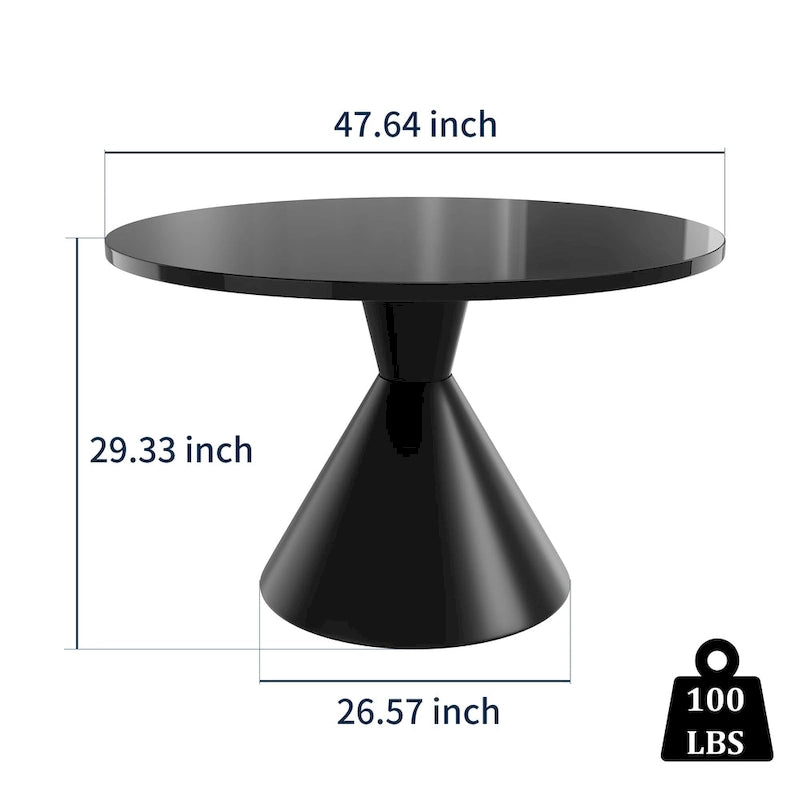 Round High Gloss Dining Table