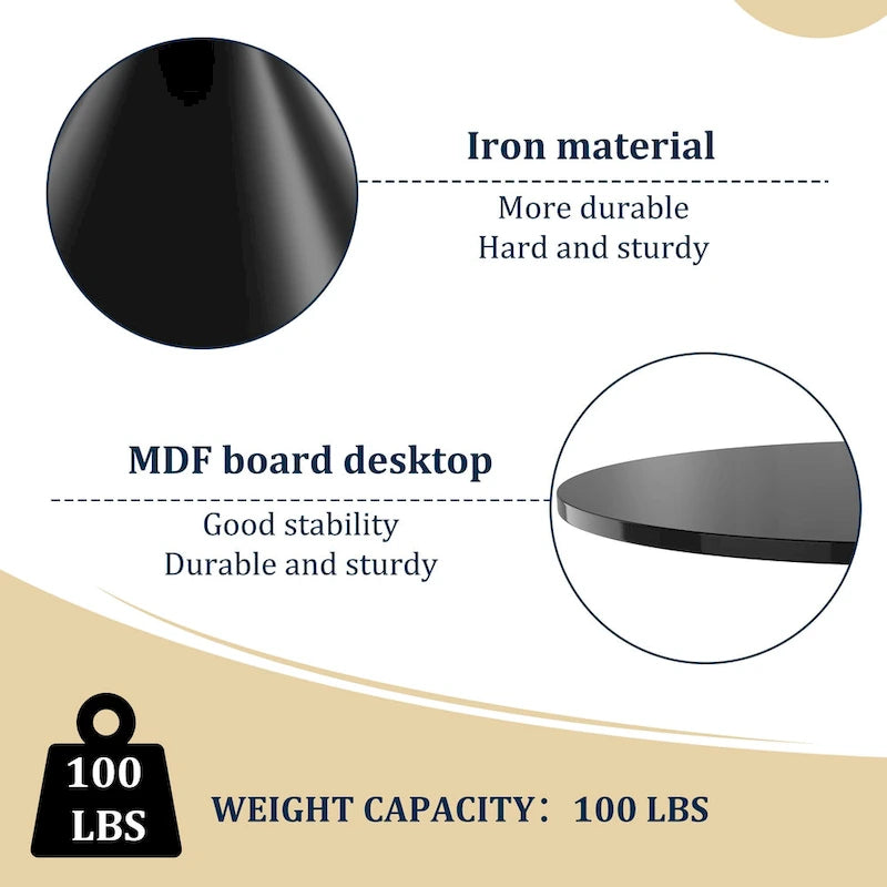 Round High Gloss Dining Table