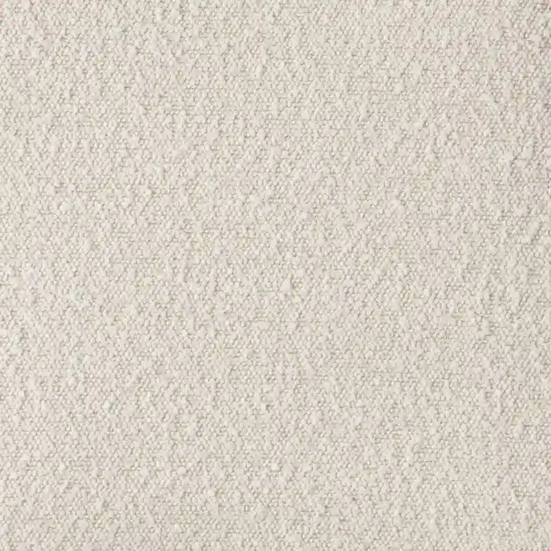 Cream Boucle Upholstered Dining Chair with Dark Brown Wood Frame