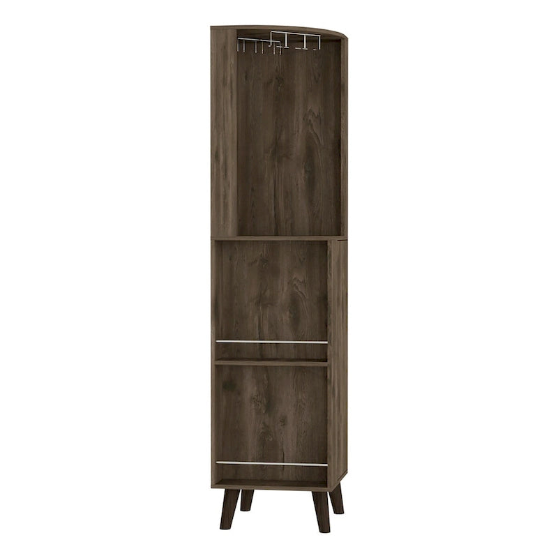 Corner Bar Cabinet for Kitchen, Dining Room,Living Room, Dark Brown