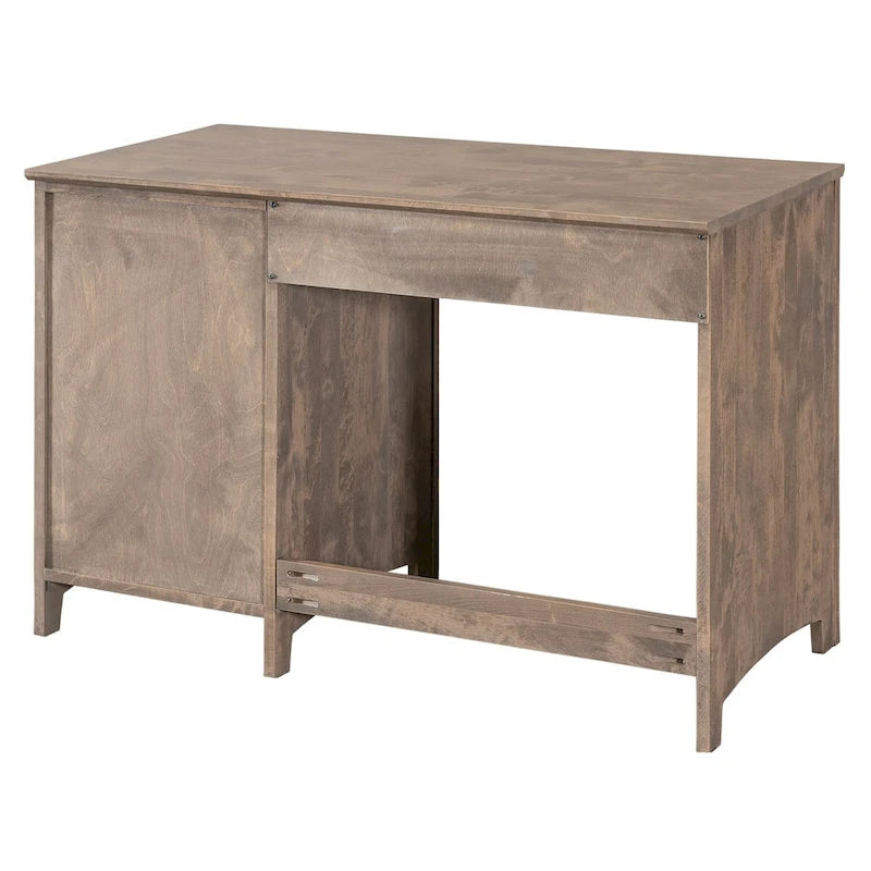 Solid Wood Desk with 4 Drawers - Natural Finish