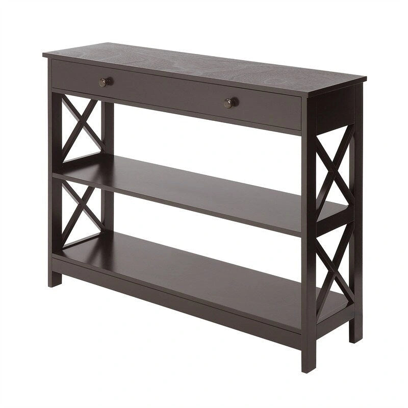 1 Drawer Console Table with Shelves - 11.75D x 39.25W x 31.5H