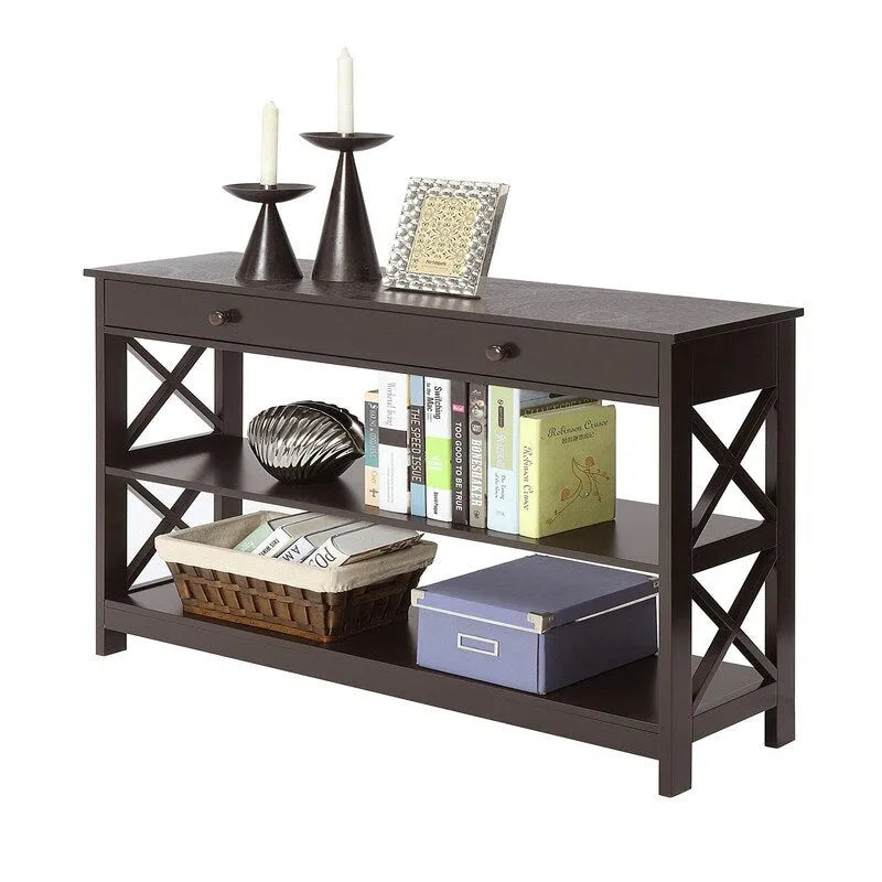 1 Drawer Console Table with Shelves - 11.75D x 39.25W x 31.5H