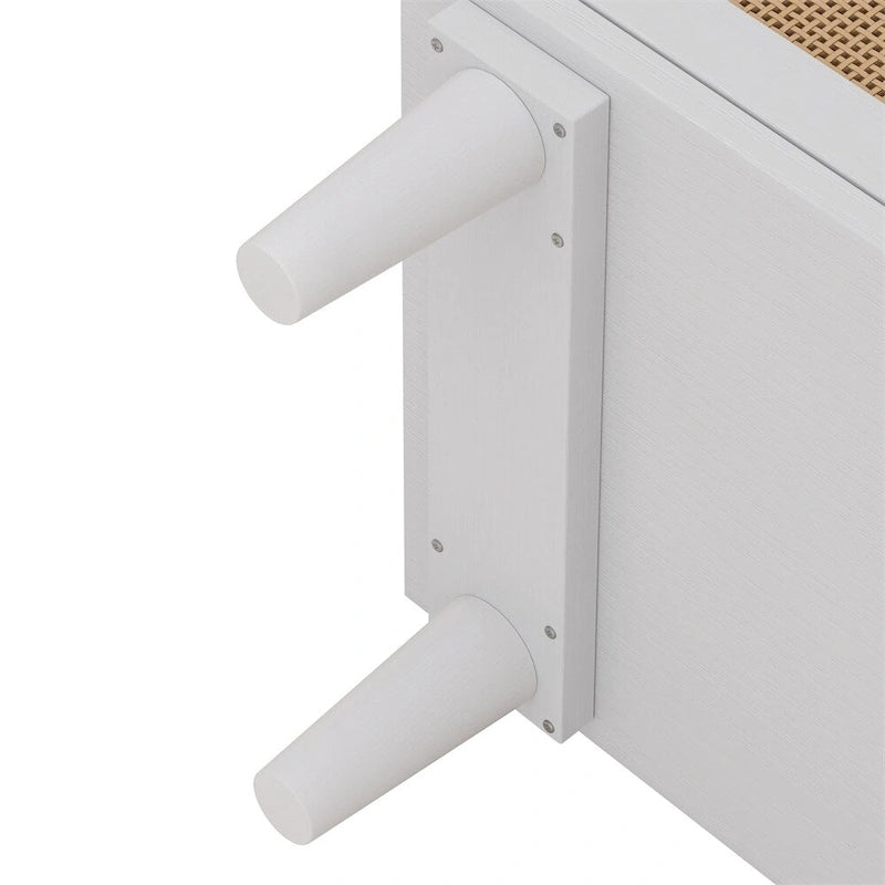 51.18 6-Drawers Rattan Storage Cabinet Rattan Drawer,for Bedroom