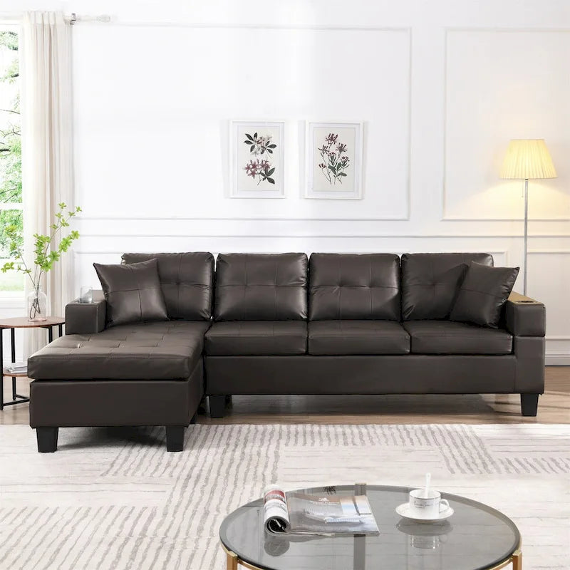 Sectional Sofa Set for Living Room with L Shape Chaise Lounge
